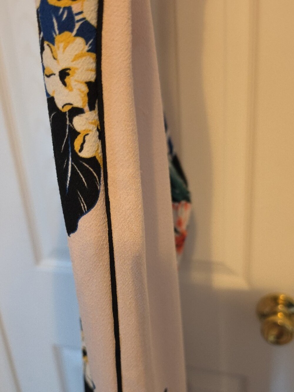 Zara Pale Pink Wide-Leg Floral Pants - Picture 8 of 9